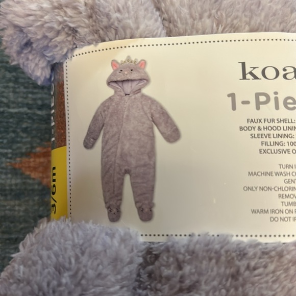 NWT • koala baby • fuzzy kitty princess one piece plush pram - Picture 3 of 5